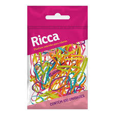 ELASTICO P/ CABELO RICCA COLORIDOS C/100UN