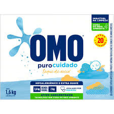 LAVA ROUPAS SABÃO EM PÓ OMO 1.6KG PURO CUIDADO