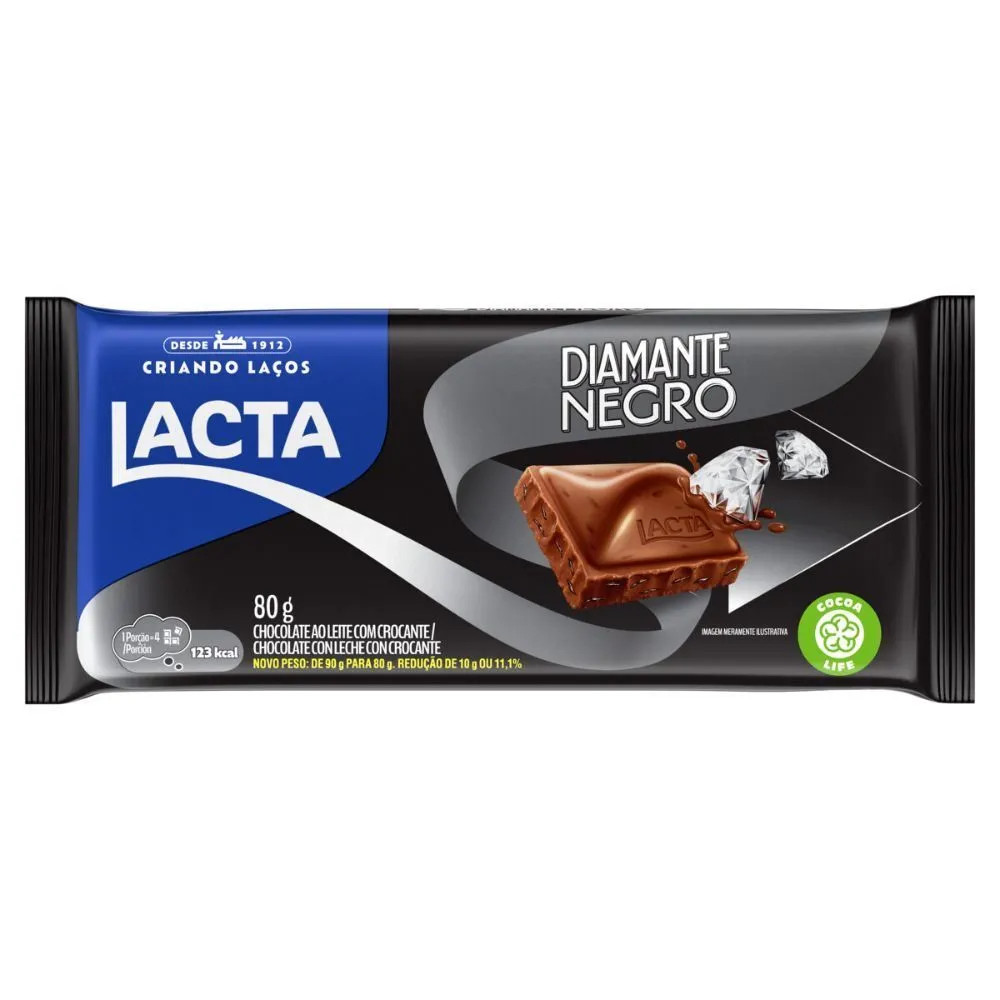 CHOCOLATE DIAMANTE NEGRO 80 GR