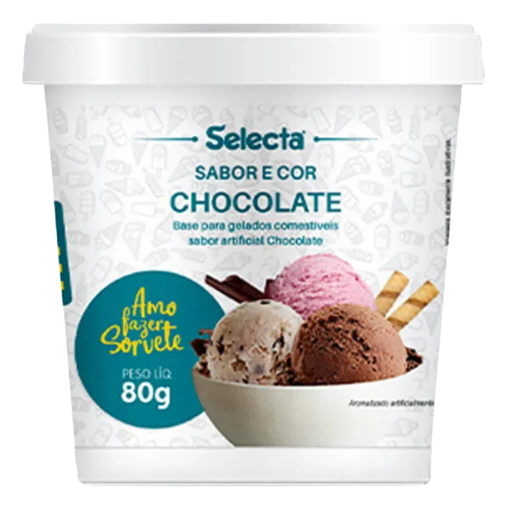 PO P/ SORVETE SELECTA CHOCOLATE 80G