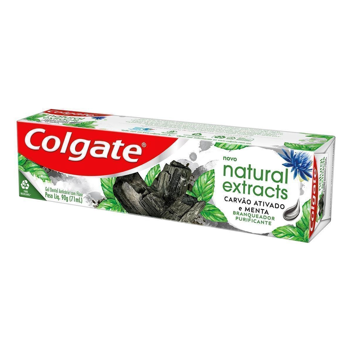 CREME DENTAL COLGATE NAT EXTRACTS CARVAO ATIVADO 90G