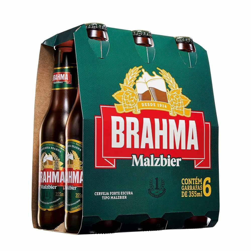 CERVEJA BRAHMA MALZBIER LN 355ML PACK 6 UN