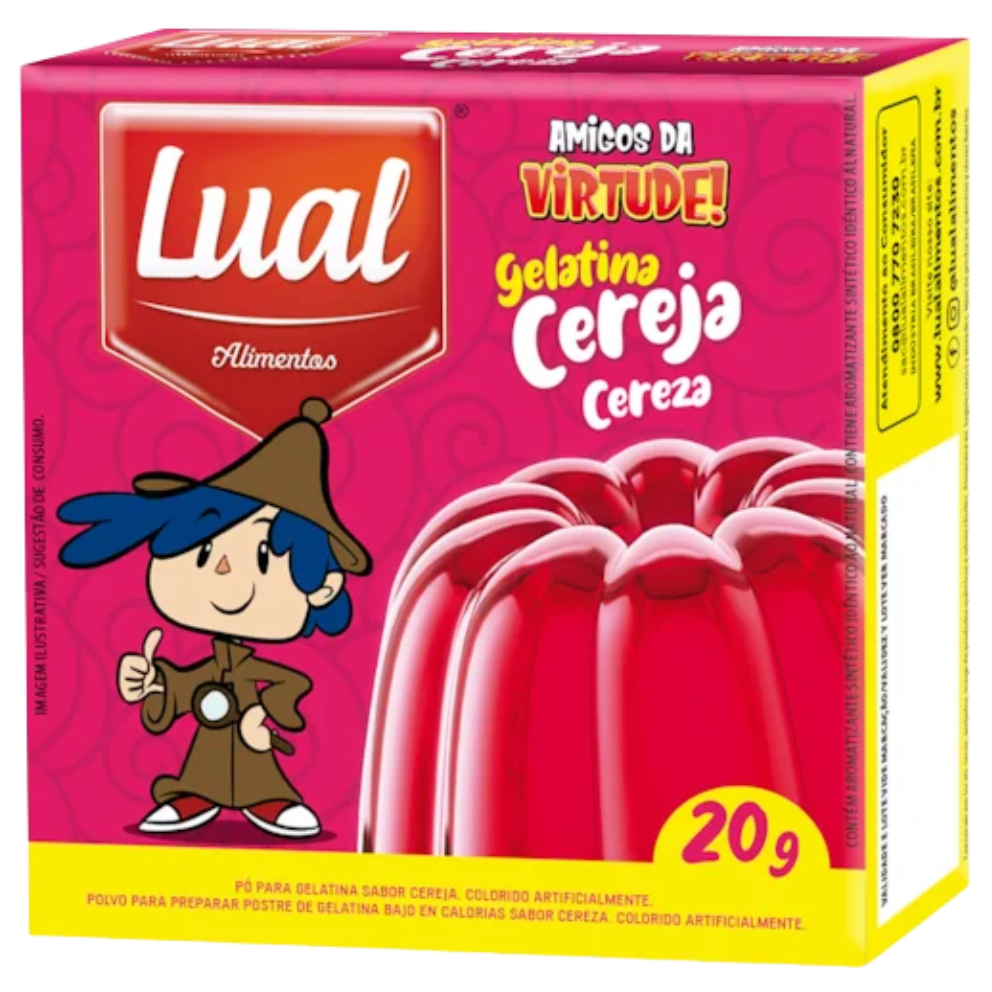 GELATINA LUAL CEREJA CX20G