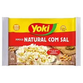 Pipoca Microondas Natural c/Sal (Yoki) 100g