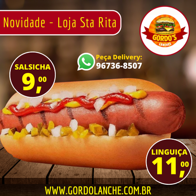 HOT DOG  - SALSICHA OU LINGUIÇA