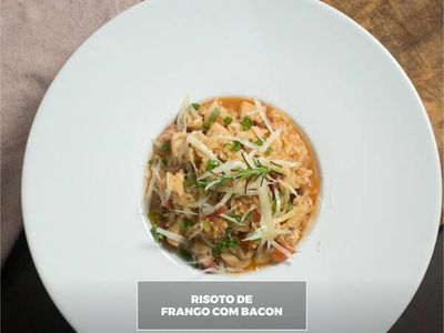 Risoto frango com bacon