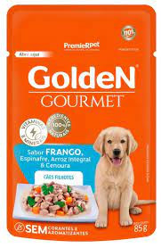 Sachê Golden Filhotes Frango