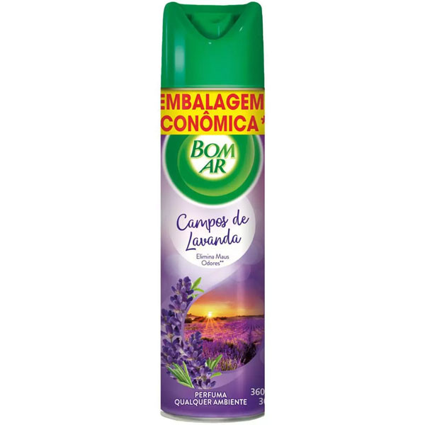 BOM AR AERO 360ML CAMPOS DE LAVANDA AROMATIZANTE