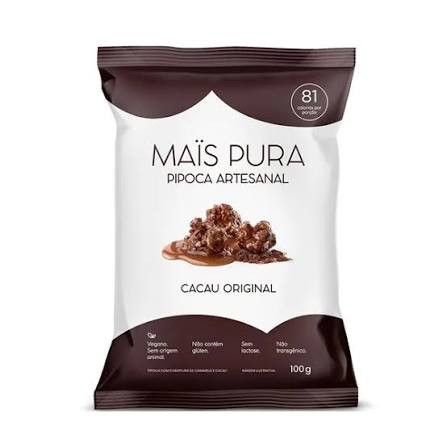 Pipoca Mais Pura Cacau Original 100g 