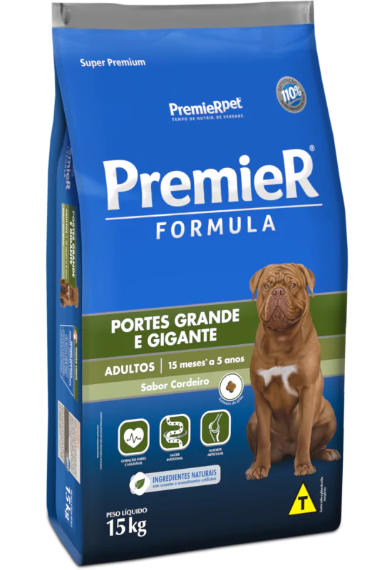Premier Formula Adulto Grande & Gigante 15kg Cordeiro 