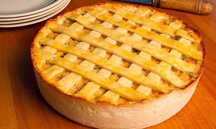 TORTA DE FRANGO COMPLETA