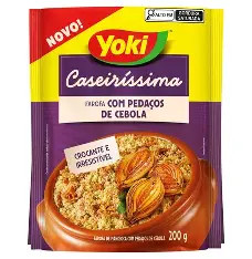 Farofa Caseirissima Sabor PedaÃ§os de Cebola (Yoki) 200g