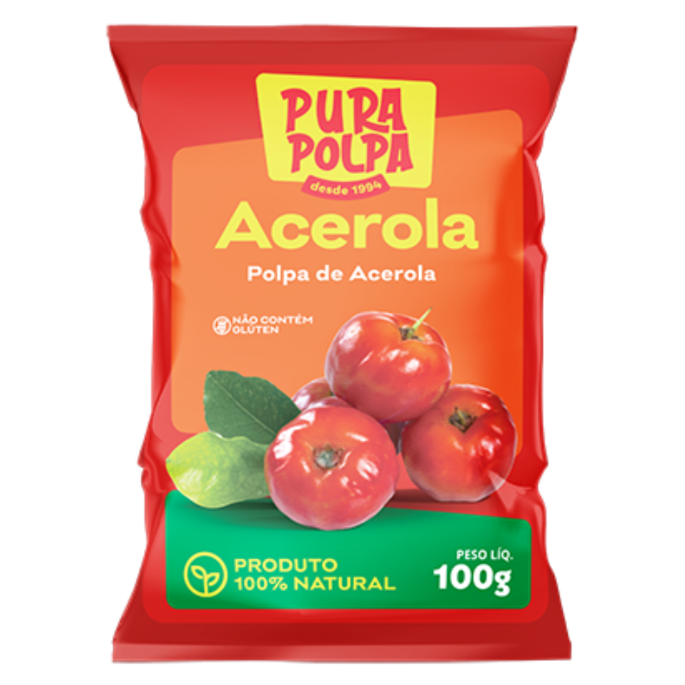 POLPA DE FRUTA PURA POLPA ACEROLA 100G