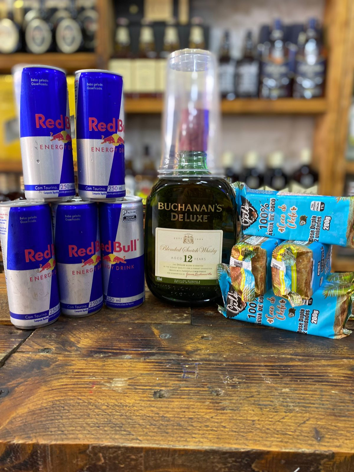 Combo buchanans 1LT+5 Red Bull+ 5 Sache