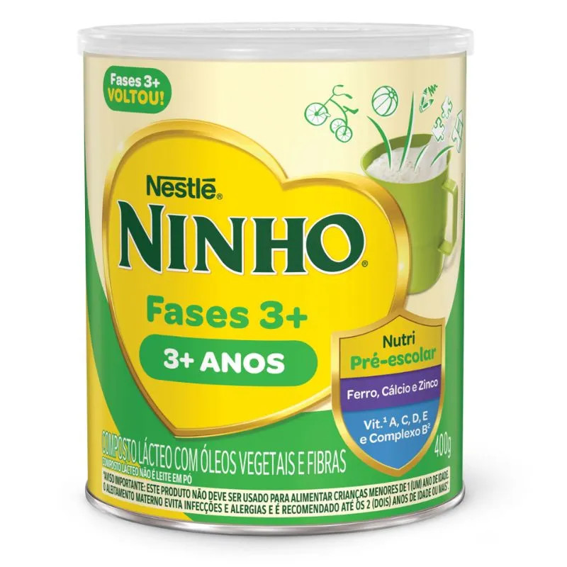 LEITE EM PO NINHO FASES 3+ LT400G
