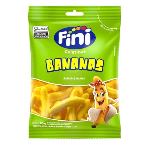 Bala de Gelatina Bananas Fini 100g