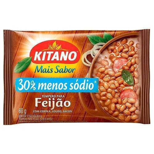Tempero Pronto Kitano Mais Sabor Feijão Sachê 60g
