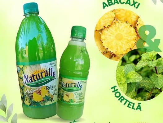 SUCO DE ABACAXI COM HORTELA NATURALLE