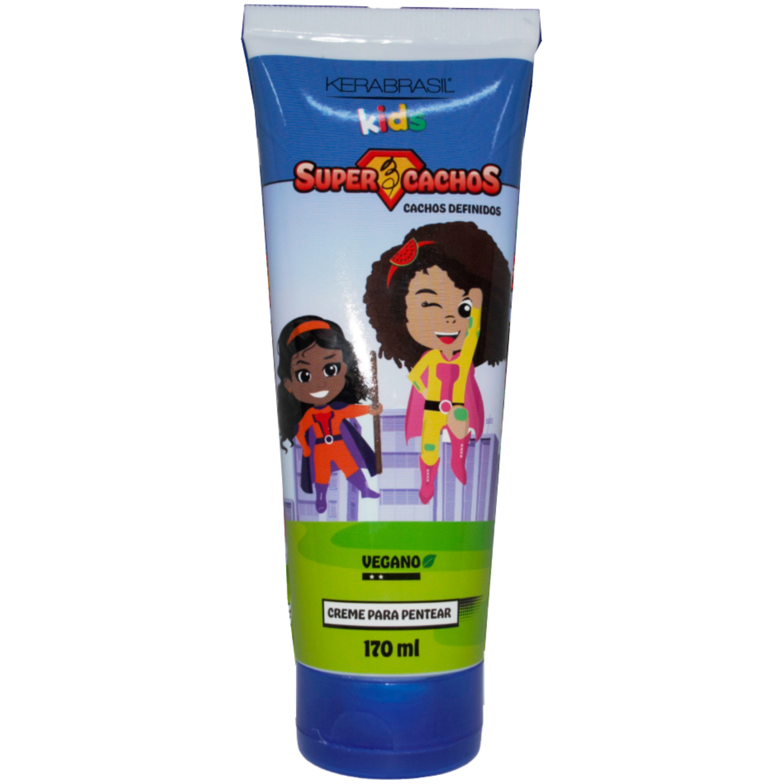 CREME PENTEAR KERABRASIL INFANTIL SUPER CACHOS 170ML¬