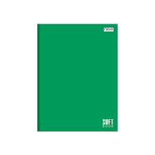 CADERNO COSTURADO VERDE 96 FLS NOVA SOLFT BOOK